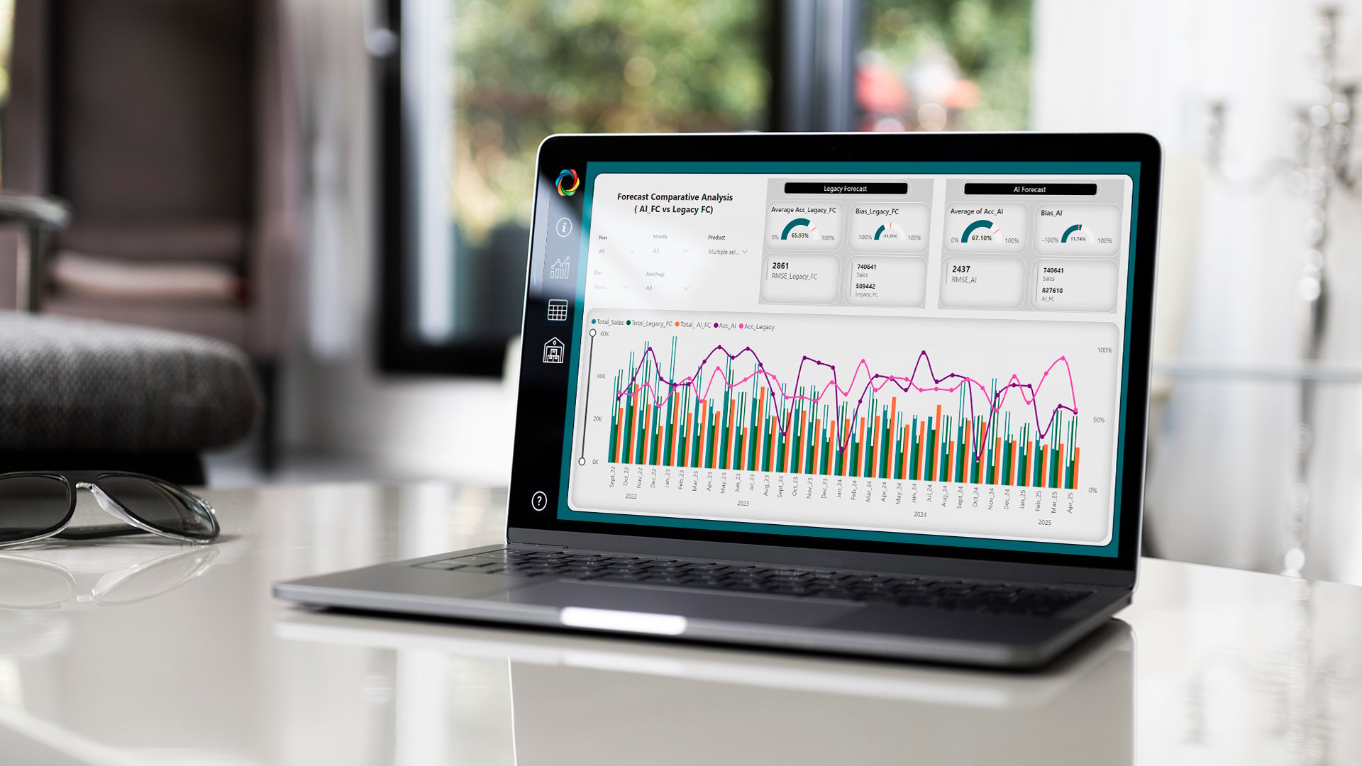 Oberfläche AI-Forecast auf einem Laptop Oberfläche AI-Forecast auf einem Laptop