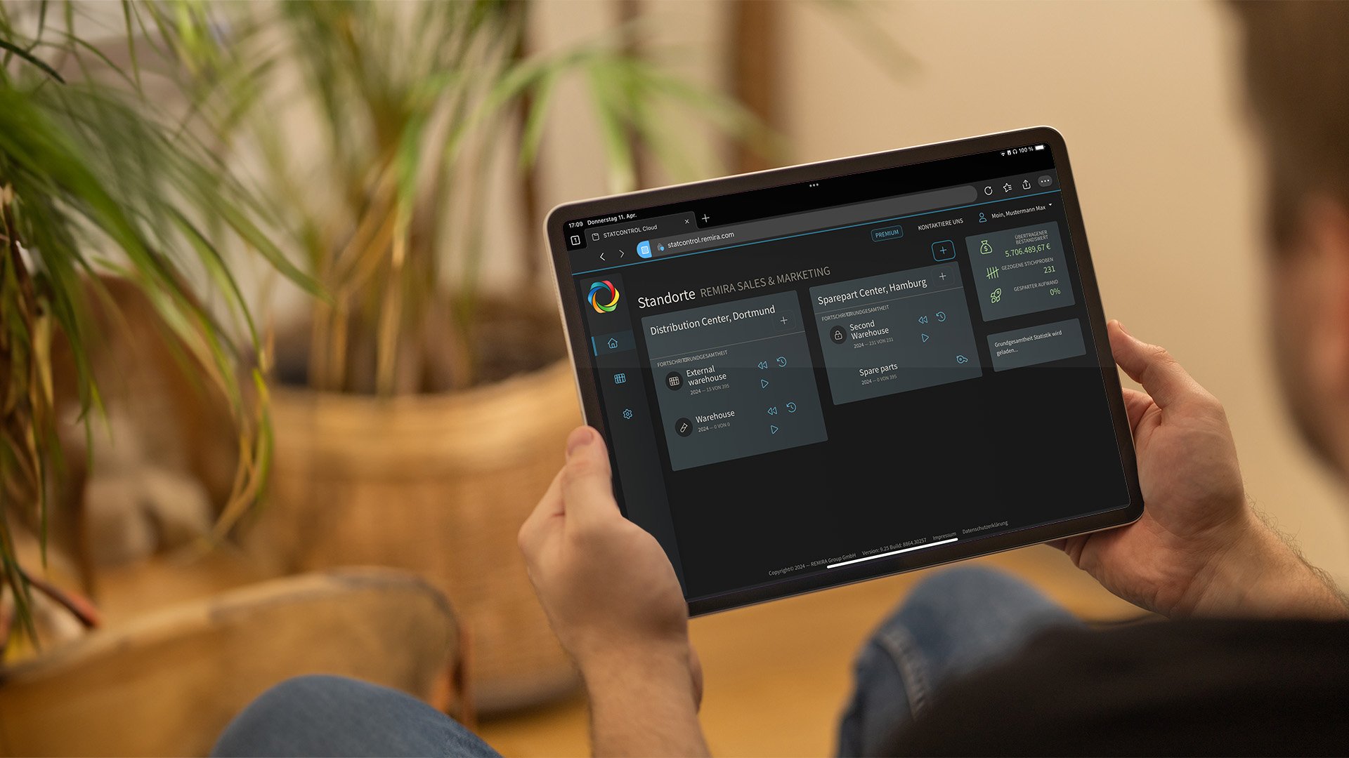 STATCONTROL Cloud Mock-Up Tablet