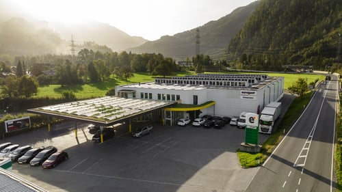 Luftaufnahme des Standorts von Eurogast Grissemann in Bludenz