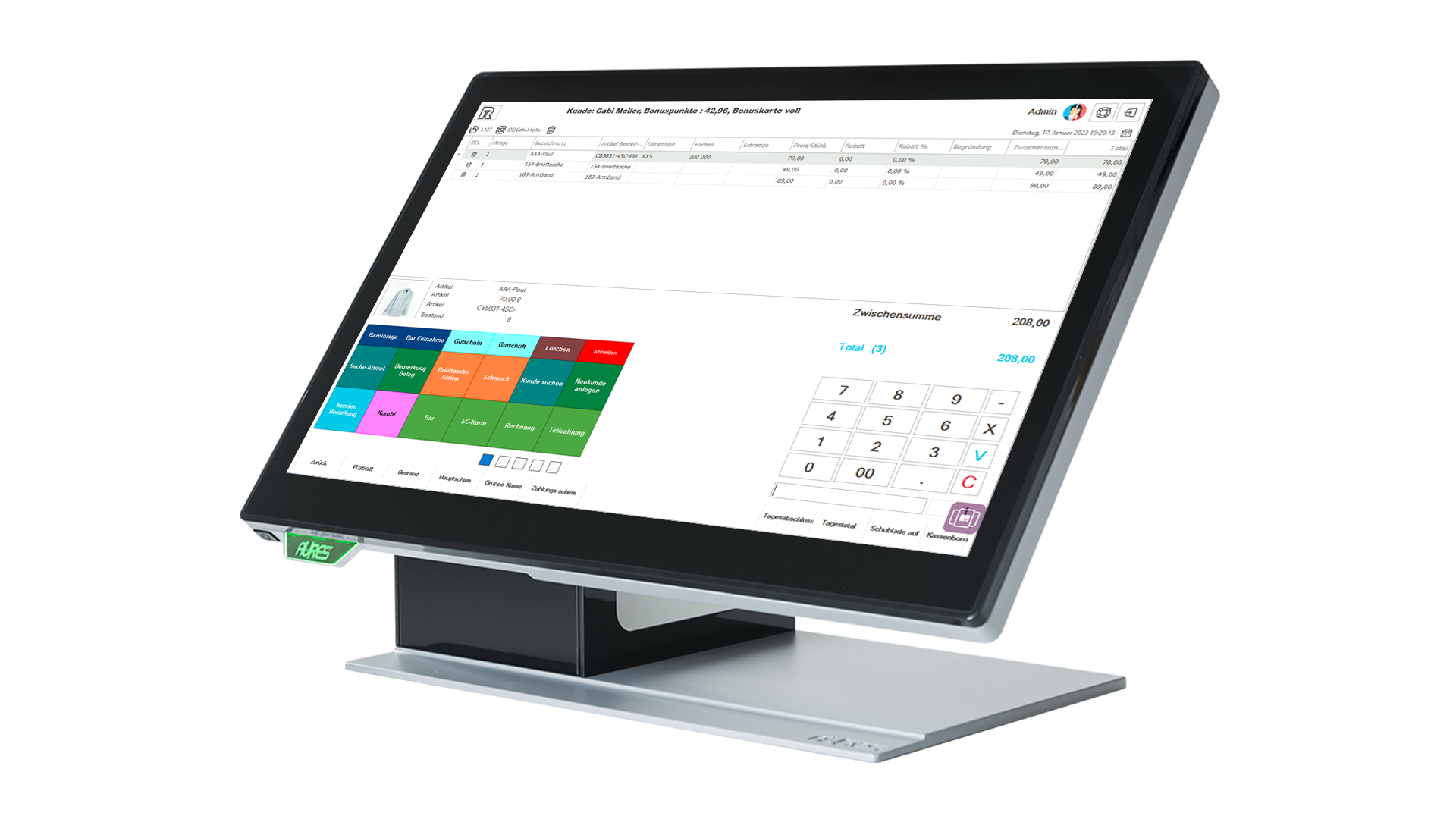 REMIRA Retail Cloud Kassenoberfläche REMIRA Retail Cloud Kassenoberfläche