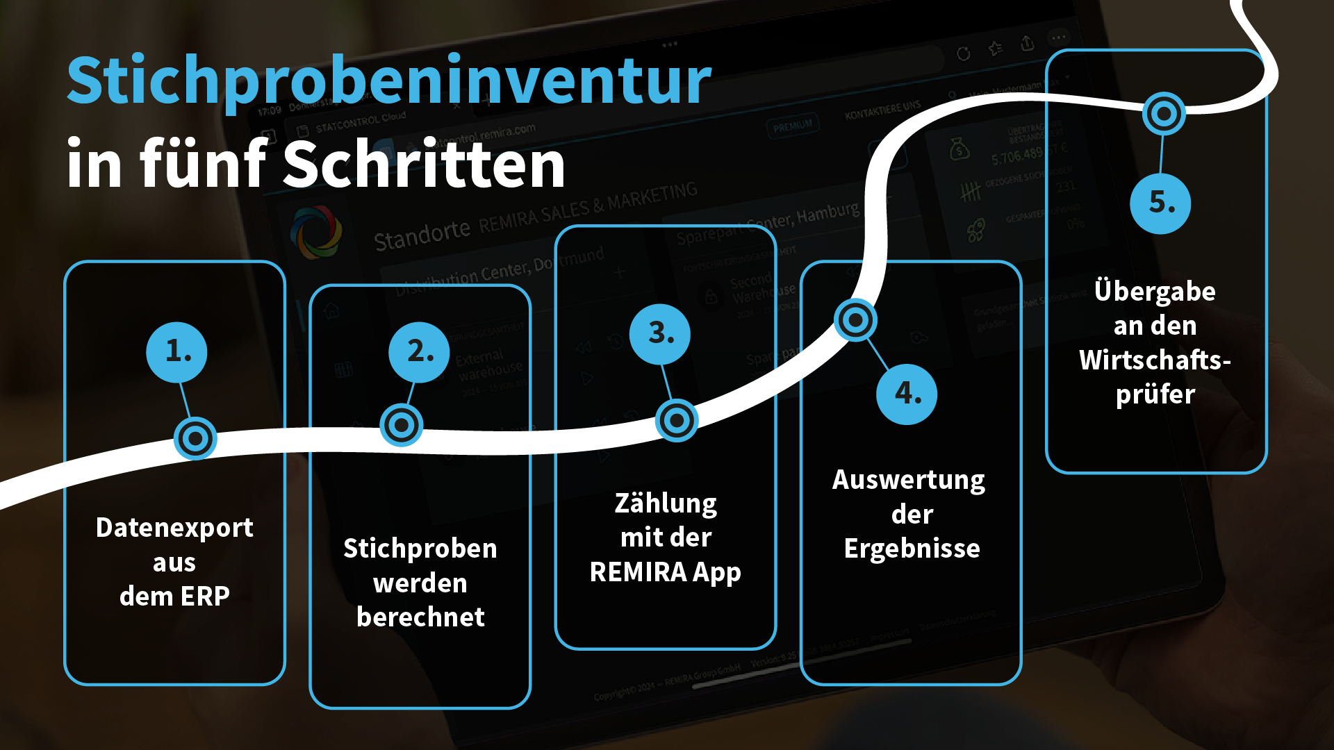 Grafische Darstellung des Ablaufs der Stichprobeninventur mit REMIRA-Software
