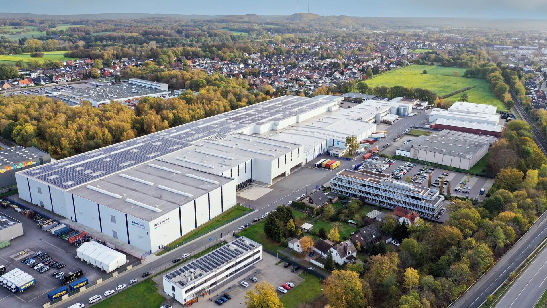 A bird's eye view of the Bohnenkamp site in Osnabrück.